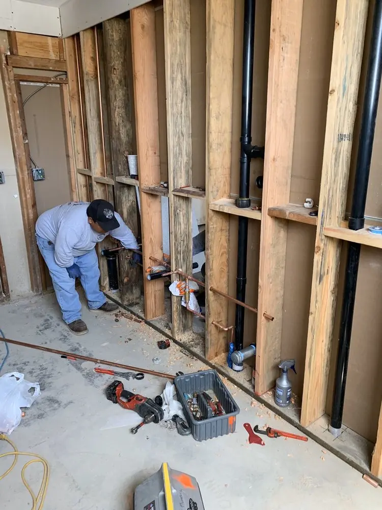 Commercial rough-in plumbing for Water Heater Replacement in Midtown